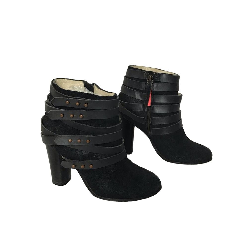 Joe's Seren Suede Studded Leather Straps Ankle Boot